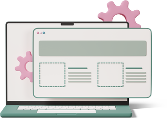 Laptop mit geöffneten Browser-Fenstern.