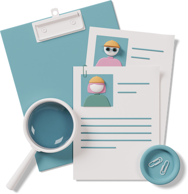 Bewerbungen werden unter die Lupe genommen.