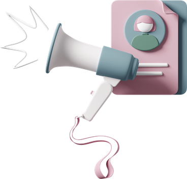 Megaphon und Kandidatensuche.