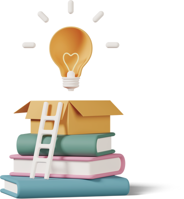 Bücherstapel und neue Ideen.